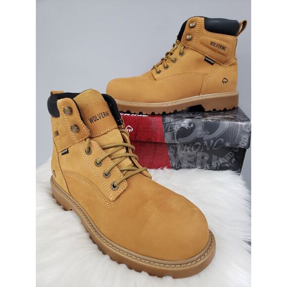 Wolverine Men's FLOORHAND 6" Waterproof STEEL Toe‎ WHEAT Work Boots 11M (W10632) - Picture 1 of 9